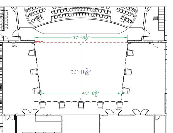 Main Stage Orchestra Shell Layout with Dimensions